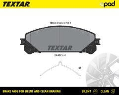 TEXTAR 2445201SC — Колодки тормозные дисковые