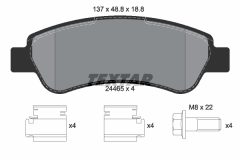 TEXTAR 2446501-1162-00 — Комплект тормозных дисков и колодок