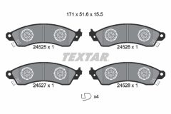 TEXTAR 2452501 — Plăcuțe de frână disc