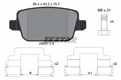 TEXTAR 2453703-1593-00 — Set discuri și plăcuțe de frână