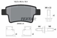 TEXTAR 2454001-1687-00 — Set discuri și plăcuțe de frână