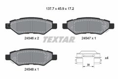 TEXTAR 2454601 — Plăcuțe de frână disc