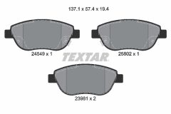 TEXTAR 2454901-2528-00 — Set discuri și plăcuțe de frână