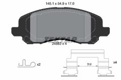 TEXTAR 2458301-1844-00 — Комплект тормозных дисков и колодок