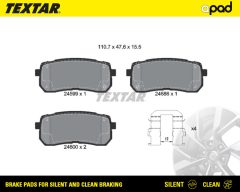 TEXTAR 2459901SC — Колодки тормозные дисковые
