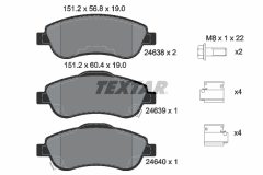 TEXTAR 2463801-1848-00 — Set discuri și plăcuțe de frână