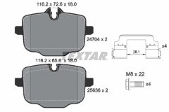 TEXTAR 2470401-2886-01 — Set discuri și plăcuțe de frână