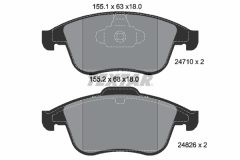 TEXTAR 2471001-1954-00 — Set discuri și plăcuțe de frână