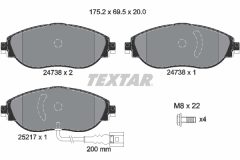 TEXTAR 2473803-2298-00 — Set discuri și plăcuțe de frână