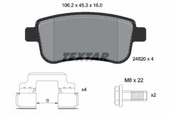 TEXTAR 2482001-1960-00 — Set discuri și plăcuțe de frână