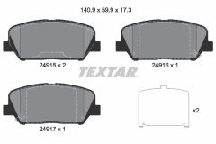 TEXTAR 2491501-1665-00 — Комплект тормозных дисков и колодок