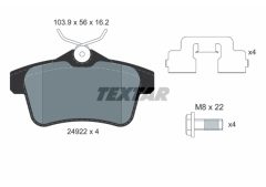 TEXTAR 2492204-1687-00 — Set discuri și plăcuțe de frână
