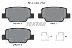 TEXTAR 2492601-2225-00 — Set discuri și plăcuțe de frână