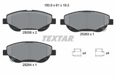 TEXTAR 2500601-1953-00 — Set discuri și plăcuțe de frână