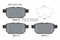 TEXTAR 2501601 — Колодки тормозные дисковые