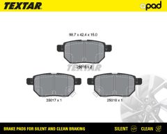 TEXTAR 2501601SC — Колодки тормозные дисковые