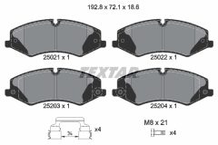 TEXTAR 2502201-3164-00 — Set discuri și plăcuțe de frână
