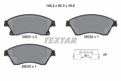 TEXTAR 2503101 — Колодки тормозные дисковые