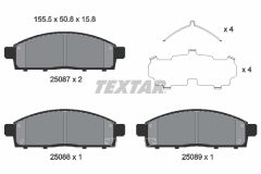 TEXTAR 2508703-1802-00 — Set discuri și plăcuțe de frână