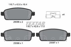 TEXTAR 2509602 — Колодки тормозные дисковые