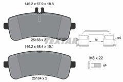 TEXTAR 2516302 — Колодки тормозные дисковые