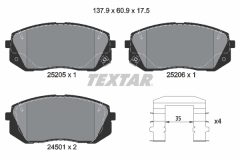 TEXTAR 2520501-1665-00 — Set discuri și plăcuțe de frână