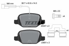 TEXTAR 2534701-0611-00 — Set discuri și plăcuțe de frână