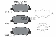 TEXTAR 2534801 — Колодки тормозные дисковые