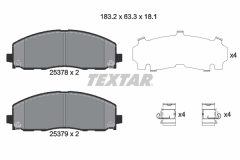 TEXTAR 2537801 — Plăcuțe de frână disc