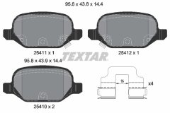 TEXTAR 2541101-0611-00 — Set discuri și plăcuțe de frână
