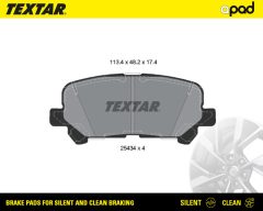 TEXTAR 2543403SC — Колодки тормозные дисковые