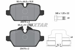 TEXTAR 2547801-2387-00 — Комплект тормозных дисков и колодок