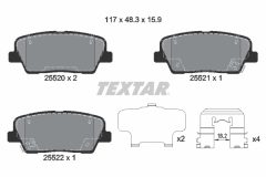 TEXTAR 2552001 — Колодки тормозные дисковые