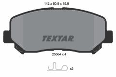 TEXTAR 2556401-2950-00 — Комплект тормозных дисков и колодок