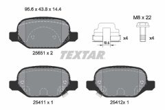 TEXTAR 2565101-0611-00 — Комплект тормозных дисков и колодок