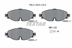 TEXTAR 2568303-1205-01 — Set discuri și plăcuțe de frână