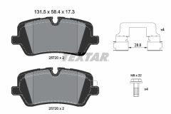TEXTAR 2572001-2784-00 — Set discuri și plăcuțe de frână