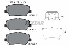 TEXTAR 2575701 — Plăcuțe de frână disc