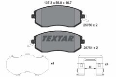 TEXTAR 2576001-1395-00 — Set discuri și plăcuțe de frână