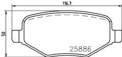 TEXTAR 2588604 — Колодки тормозные дисковые