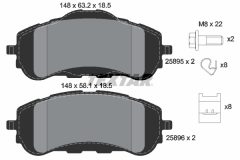 TEXTAR 2589501 — Колодки тормозные дисковые