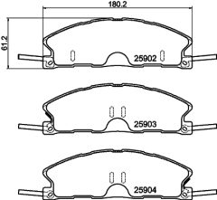 TEXTAR 2590203 — Колодки тормозные дисковые