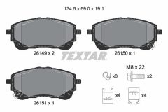 TEXTAR 2614901 — Plăcuțe de frână disc