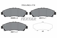 TEXTAR 2620901 — Колодки тормозные дисковые