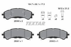 TEXTAR 2630001 — Колодки тормозные дисковые