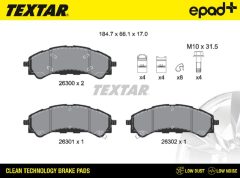 TEXTAR 2630001CP — Колодки тормозные дисковые