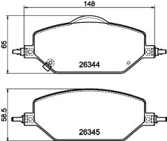 TEXTAR 2634402 — Plăcuțe de frână disc