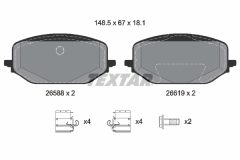 TEXTAR 2658801 — Plăcuțe de frână disc