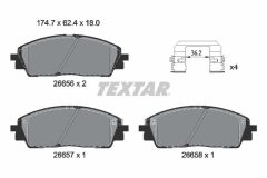 TEXTAR 2665601 — Колодки тормозные дисковые