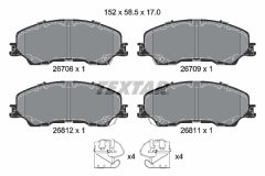 TEXTAR 2670801 — Plăcuțe de frână disc